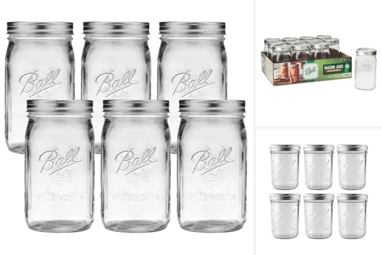 Detailed view of Best Ball Wide Mouth Mason Jars