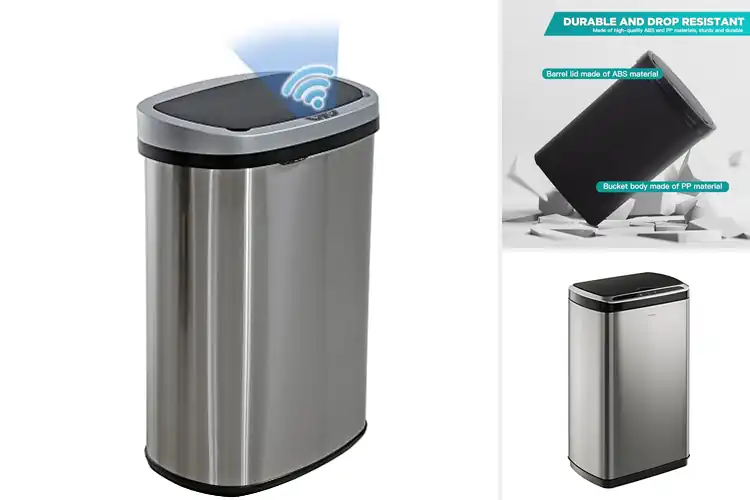 Detailed view of 10 Best Battery-Operated Kitchen Bins for Easy Clean-Up
