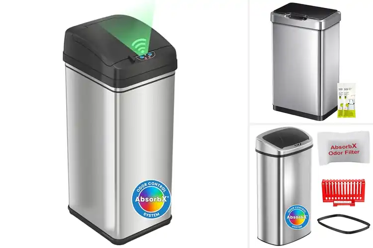 Detailed view of 10 Best Battery Operated Kitchen Trash Cans for Easy Clean