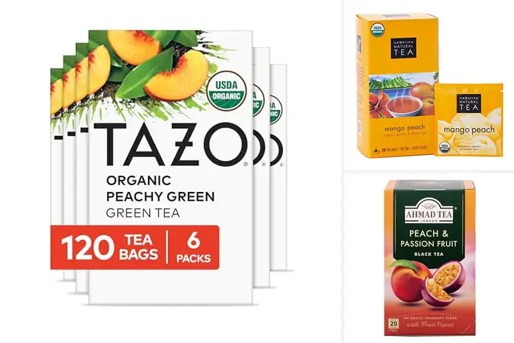 Detailed view of Best Black And Green Tea Blend Peach Tea