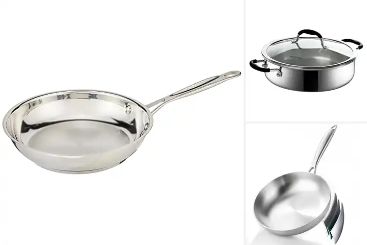 Detailed view of Best Comfortable Stainless Steel Handle Pan