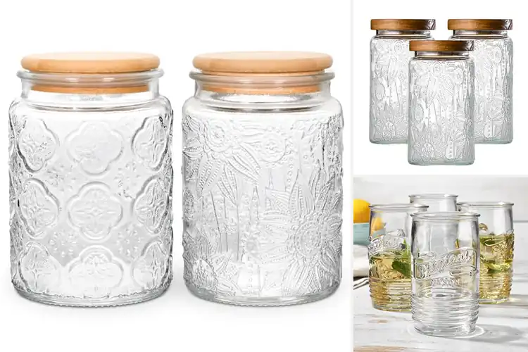Detailed view of Best Elegant Jars With Vintage Style Glassware