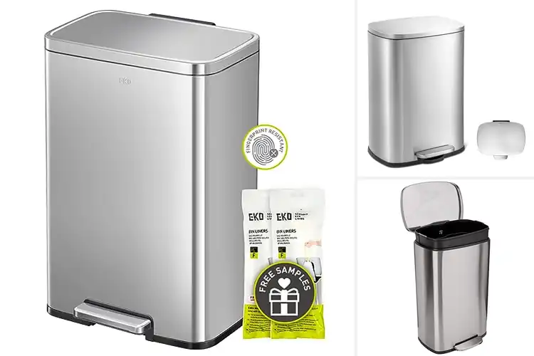 Detailed view of 10 Best Fingerprint-Resistant Stainless Steel Trash Cans