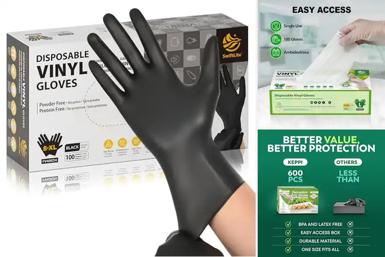 Detailed view of 10 Best Food Handling Disposable Gloves: Great Fit & Durability