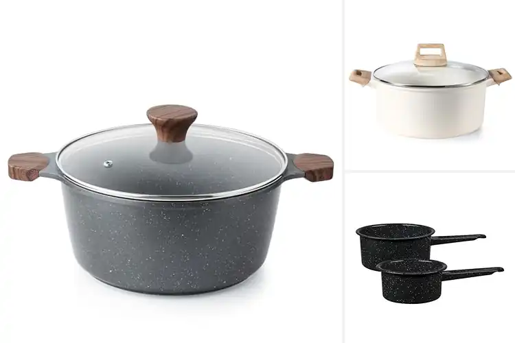 Detailed view of Best Granite Coated Pots