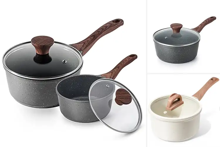 Detailed view of Best Granite Coating Sauce Pot