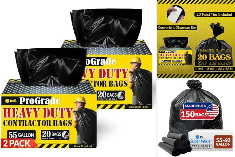 Detailed view of 10 Best Heavy-Duty Trash Bags for Tough Cleanup Jobs