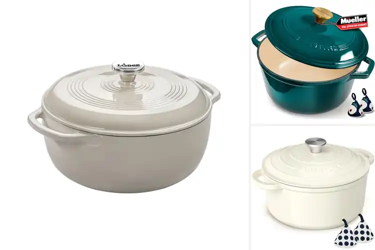 Detailed view of Best Induction Compatible Enamel Dutch Oven