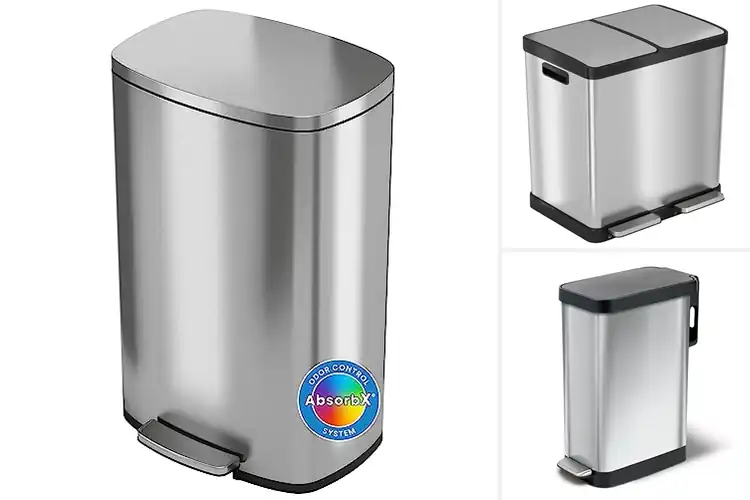 Detailed view of 10 Best Kitchen Pedal Cans for Fresh, Easy Cleanup