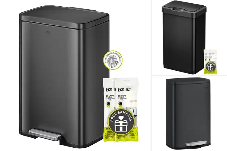 Detailed view of 10 Best Matte Black Kitchen Trash Cans for Chic Homes