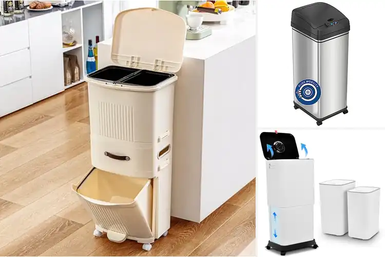 Detailed view of 10 Best Mobile Kitchen Trash Cans: Quiet Lids, Easy Move