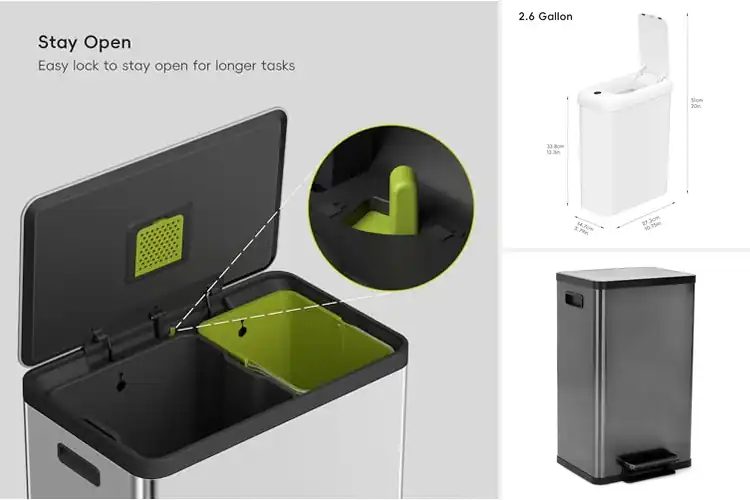 Detailed view of 10 Best Odor Blocking Trash Cans for a Fresher Home