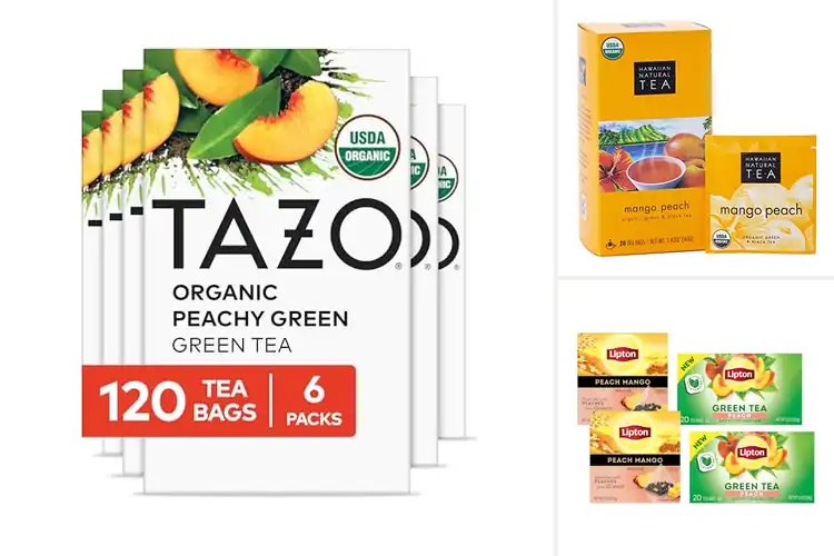 Detailed view of Best Peach Tea With Black And Green Tea