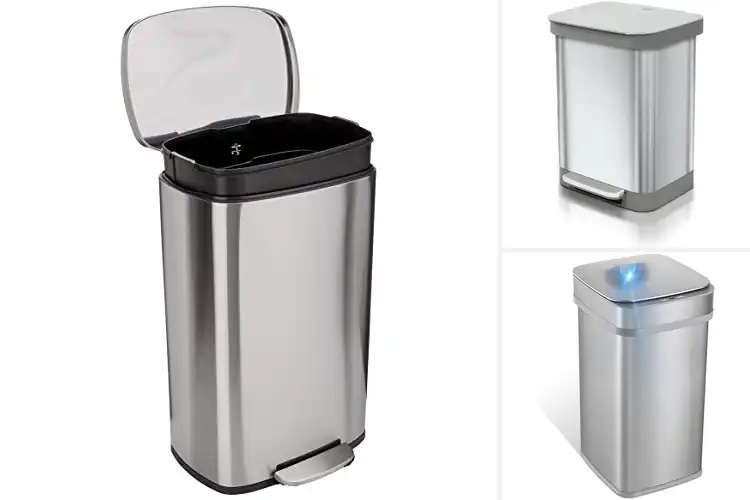 Detailed view of 10 Best Stainless Steel Kitchen Trash Bins for Easy Cleanup