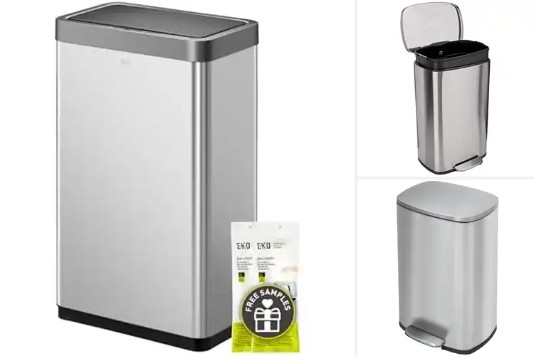 Detailed view of 10 Best Stainless Steel Kitchen Trash Cans for Easy Cleanup
