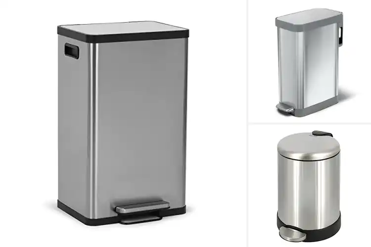 Detailed view of 10 Best Stainless Steel Pedal Cans for Smart Homes