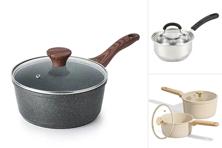 Detailed view of Best Stay-Cool Handle Saucepans