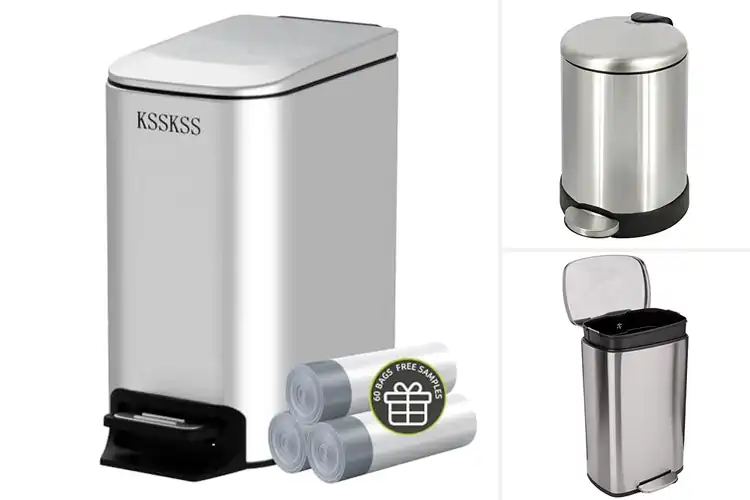 Detailed view of 10 Best Steel Pedal Cans for Stylish, Tidy Spaces