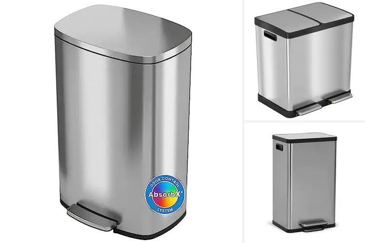 Detailed view of 10 Best Step Kitchen Cans for a Cleaner, Sleeker Home