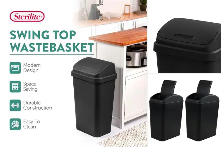 Detailed view of 10 Best Swing Lid Garbage Bins for a Clutter-Free Home