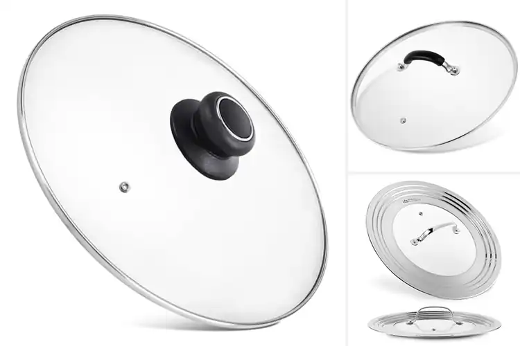 Detailed view of Best Tempered Glass Lid Pan