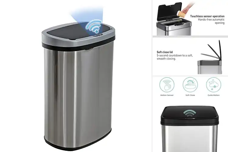 Detailed view of 10 Best Touchless Kitchen Trash Cans for a Cleaner Home