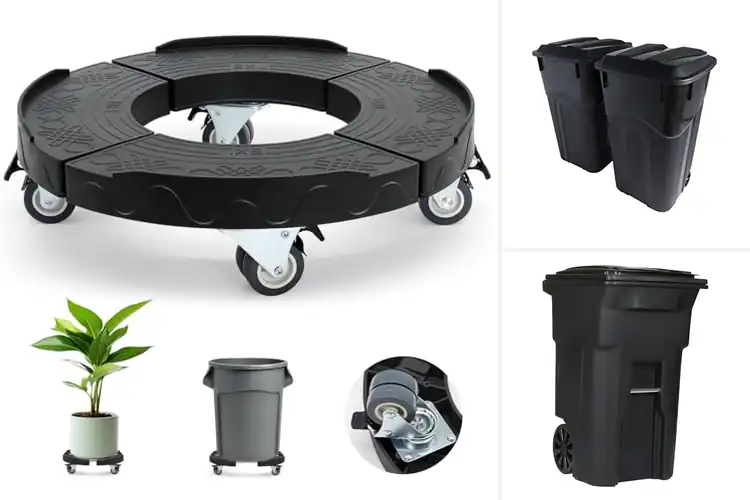 Detailed view of 10 Best Trash Cans With Wheels for Easy, Clean Moves