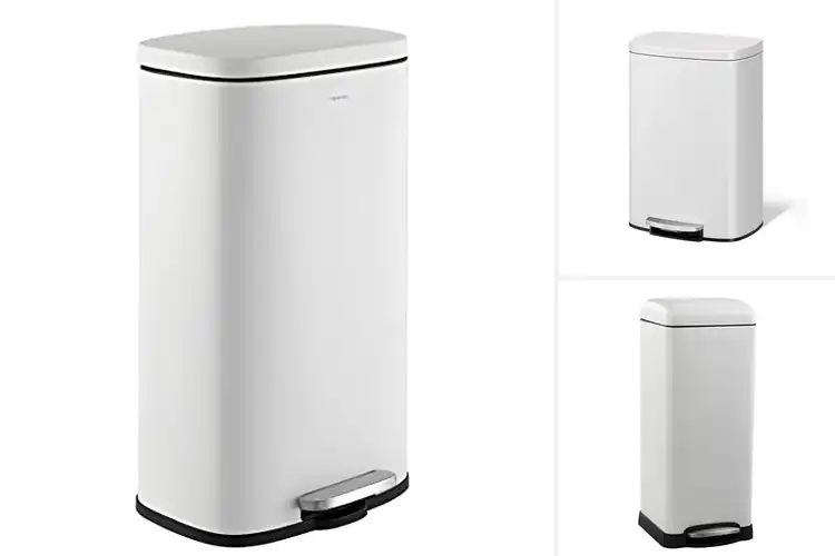 Detailed view of 10 Best White Satin Finish Kitchen Trash Cans: Clean & Tidy