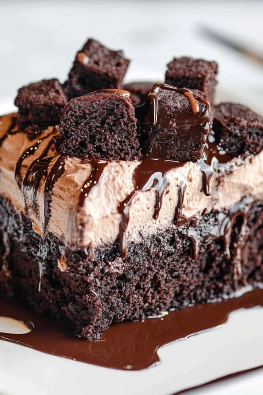 Brownie Batter Poke Cake Photo